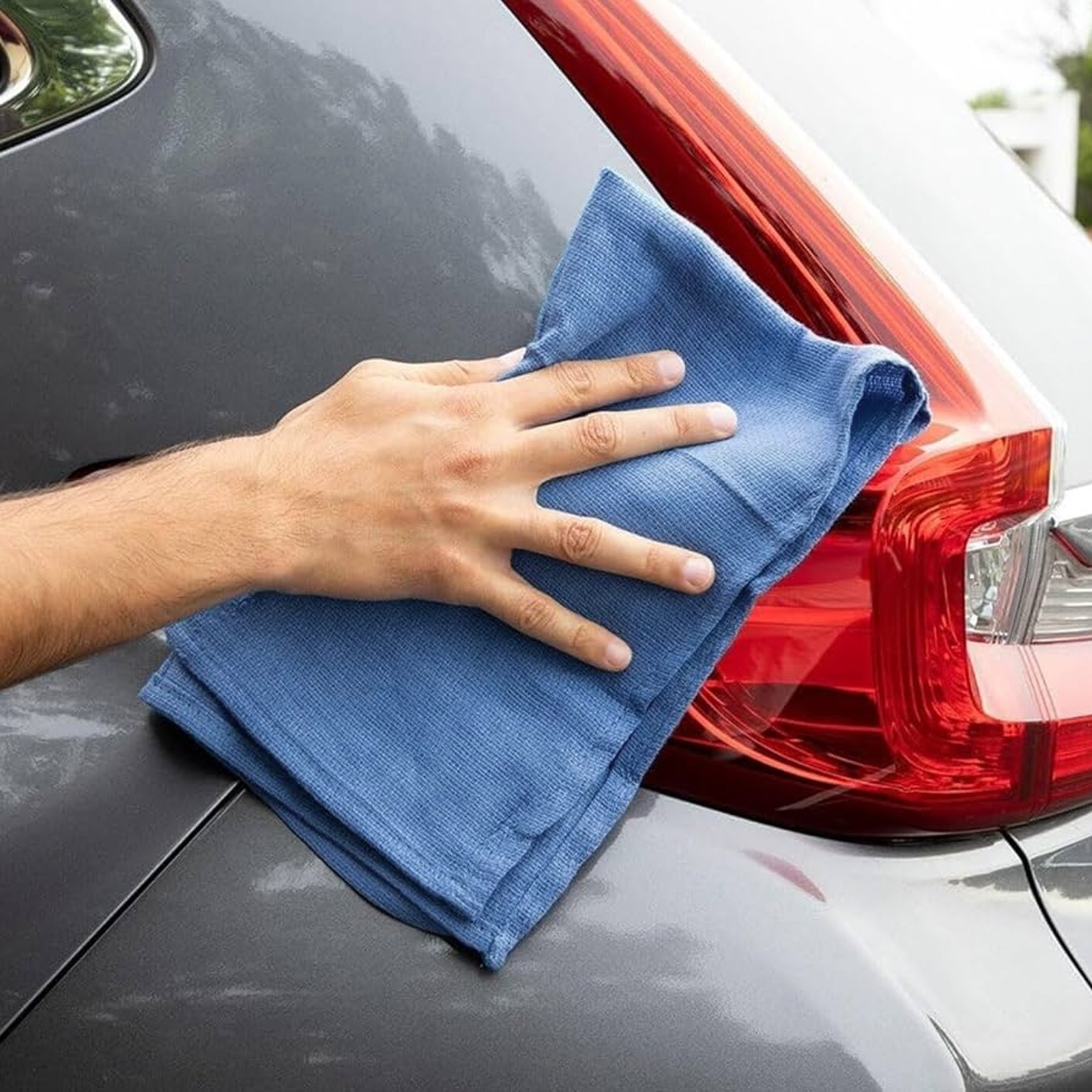 Premium Blue Huck Towels 15 x 27 ” – Absorbent Wiping & Reusable Cleaning Cloths