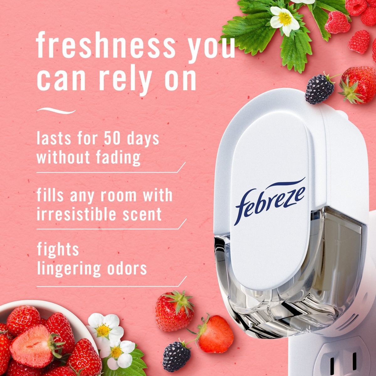 Febreze Plug Triple Refill Air Freshener – Berry & Bramble – 3ct: Oil Scent