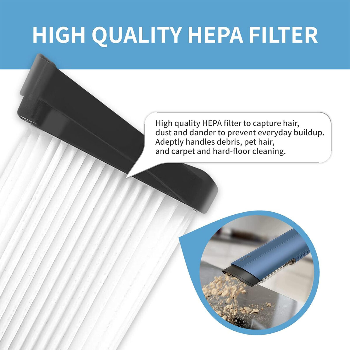 4 Pack Replacement Filter for Shark HEPA Filter Part # XFFWV400
