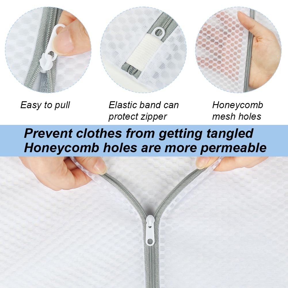 Vivifying Extra Large Mesh Laundry Bag, 2 Pack XXL Oversize Honeycomb Mesh Wash