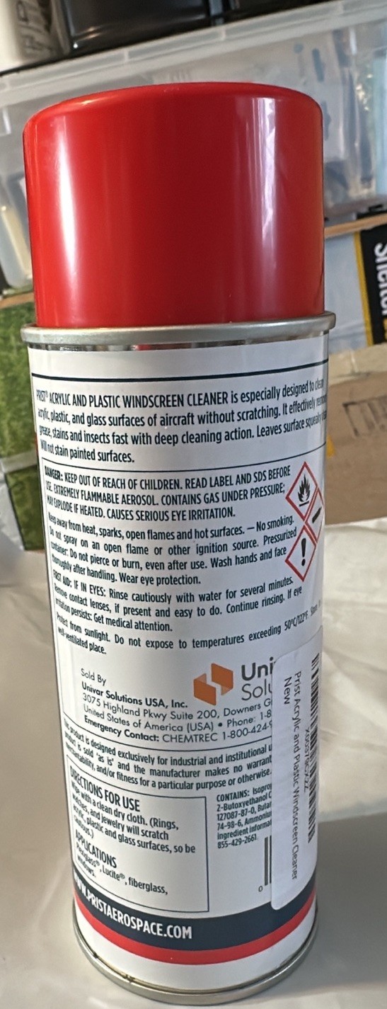 PRIST Acrylic Plastic & Glass Cleaner, 13 oz Aerosol Can