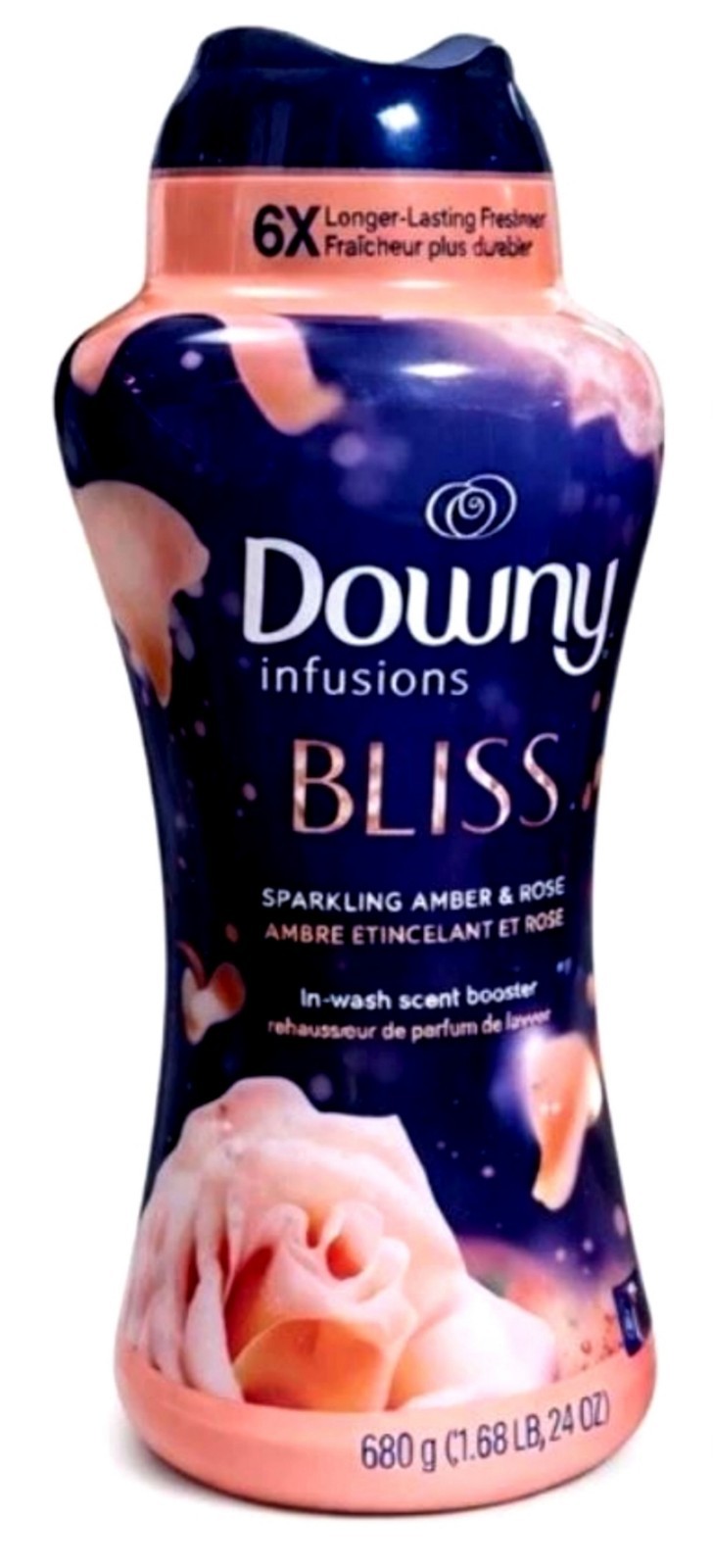 Downy Infusions BLISS Sparking Amber&Rose In Wash Scent Booster Bead HUGE 24 oz