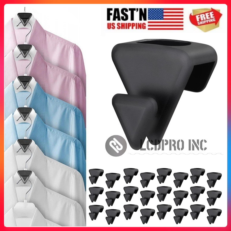 100pcs Clothes Hangers Space Saving Closet Organizers Heavy Duty Hanger Extender