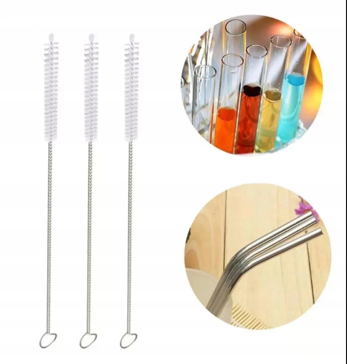 Nylon Straw Cleaner Cleaning Small Brush For Drinking Pipe Tube Baby Milk Bottle