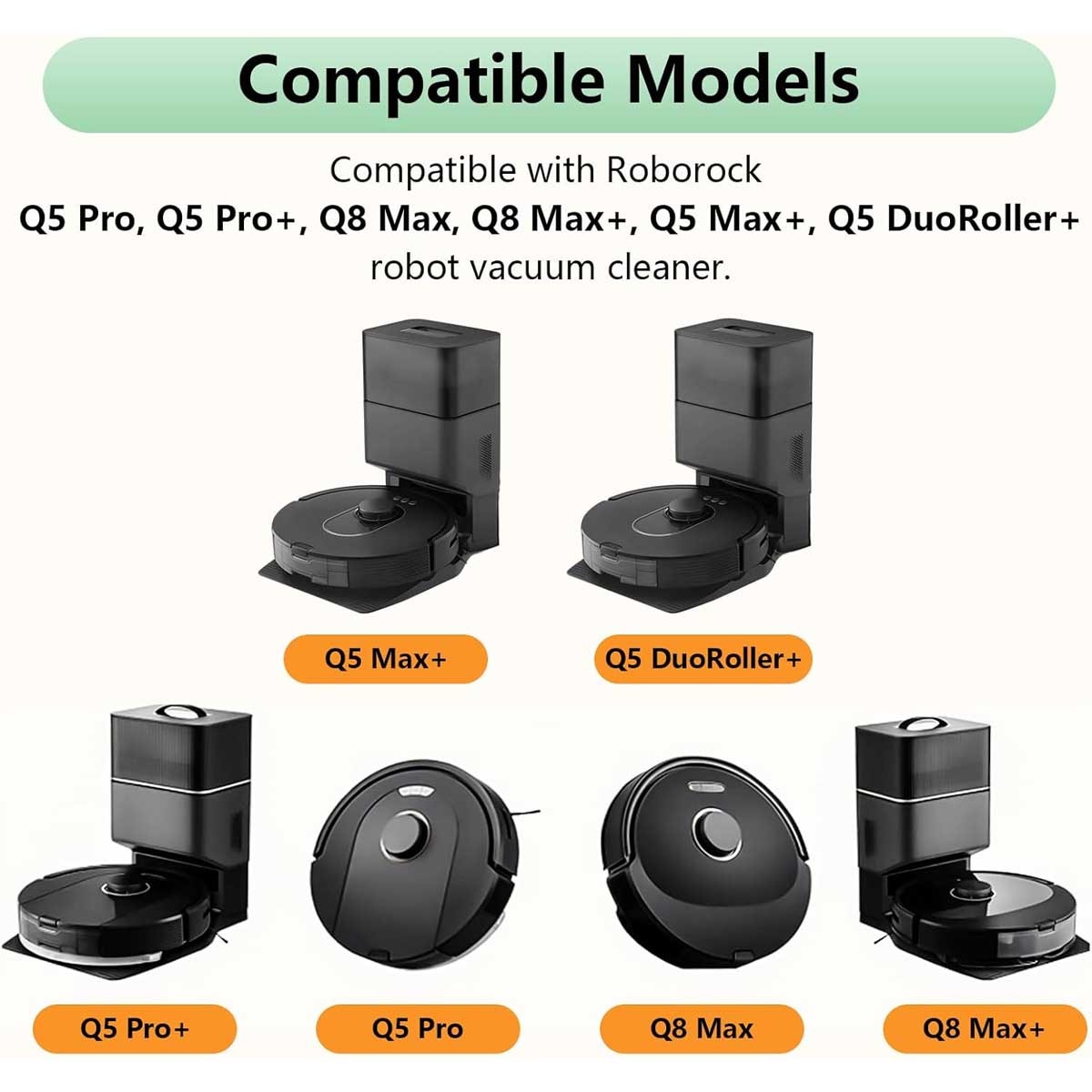 Replacement Accessories Kit For Roborock Q8 Max /Q8 Max +/Q5 Pro Vacuum Cleaner