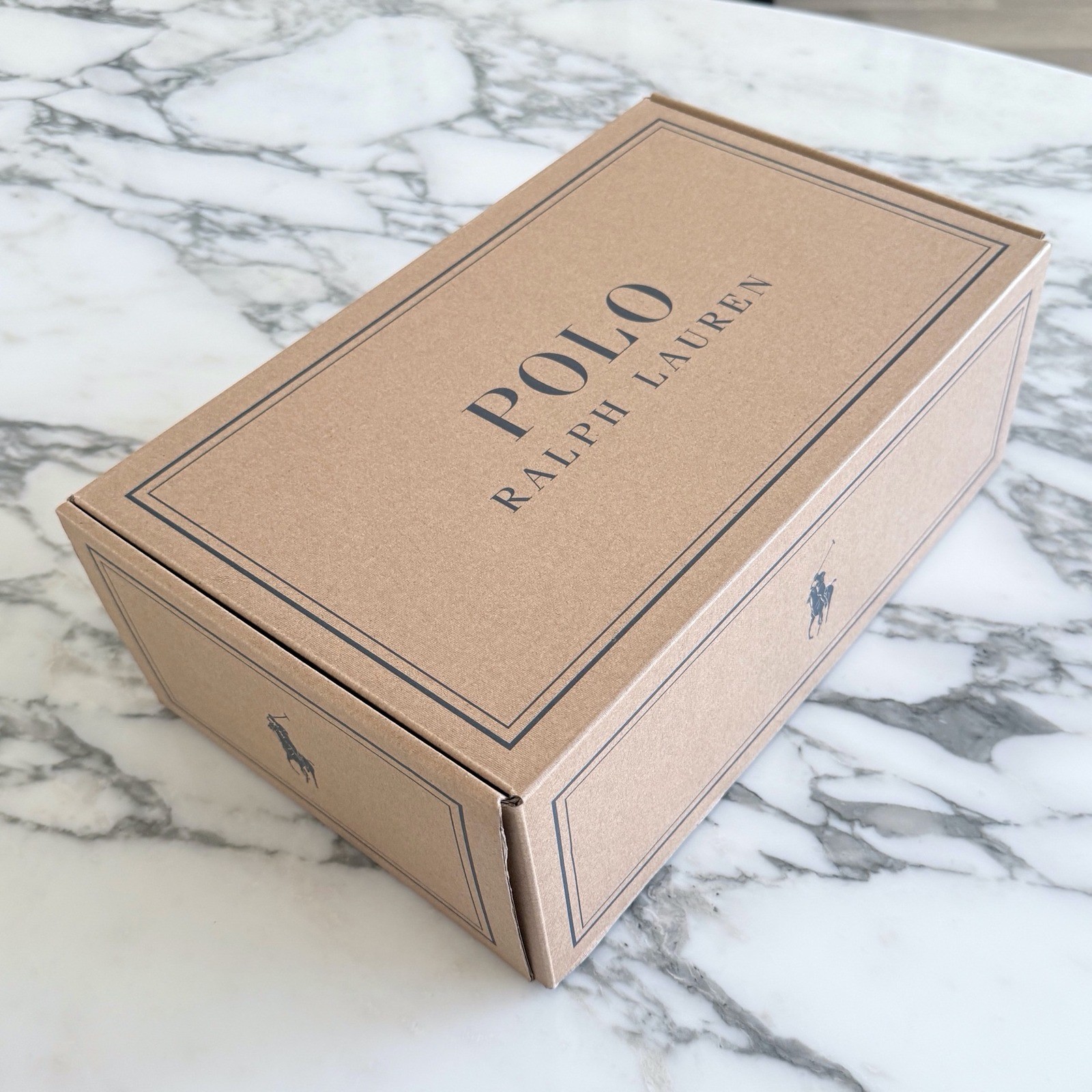 Polo Ralph Lauren Empty shoe Box Brown Kraft Cardboard Storage Box