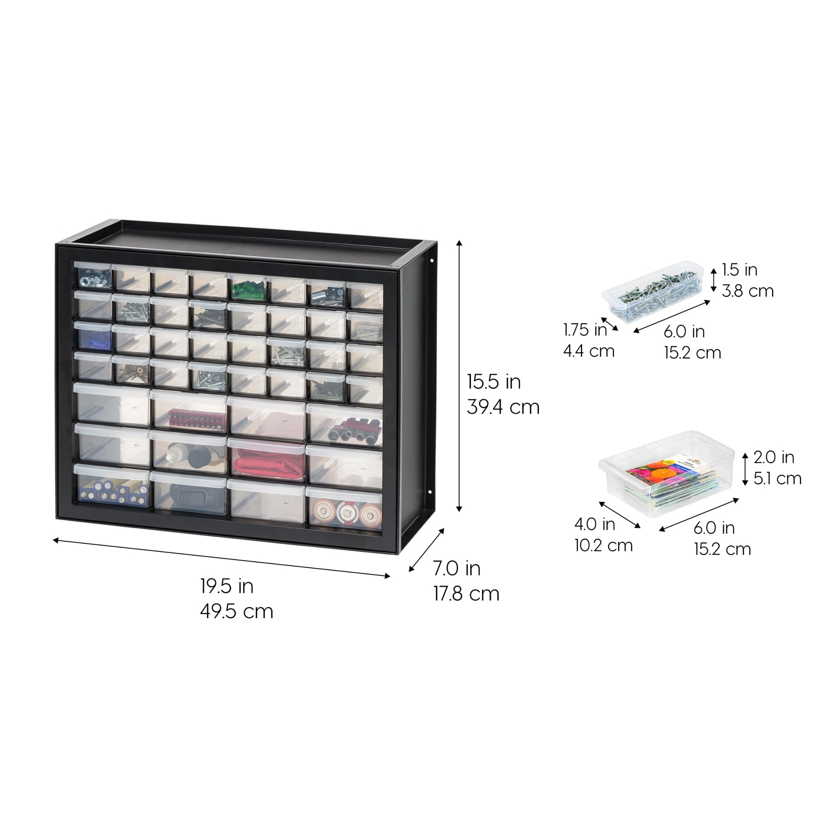Screw Tool Organizer Small Parts Cabinet Chest, 44-Drawer Hardware Electronics N