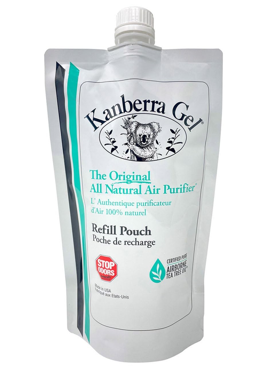 Kanberra Gel Refill Pouch 24oz Odor Eliminator Air Freshener Tea Tree Oil