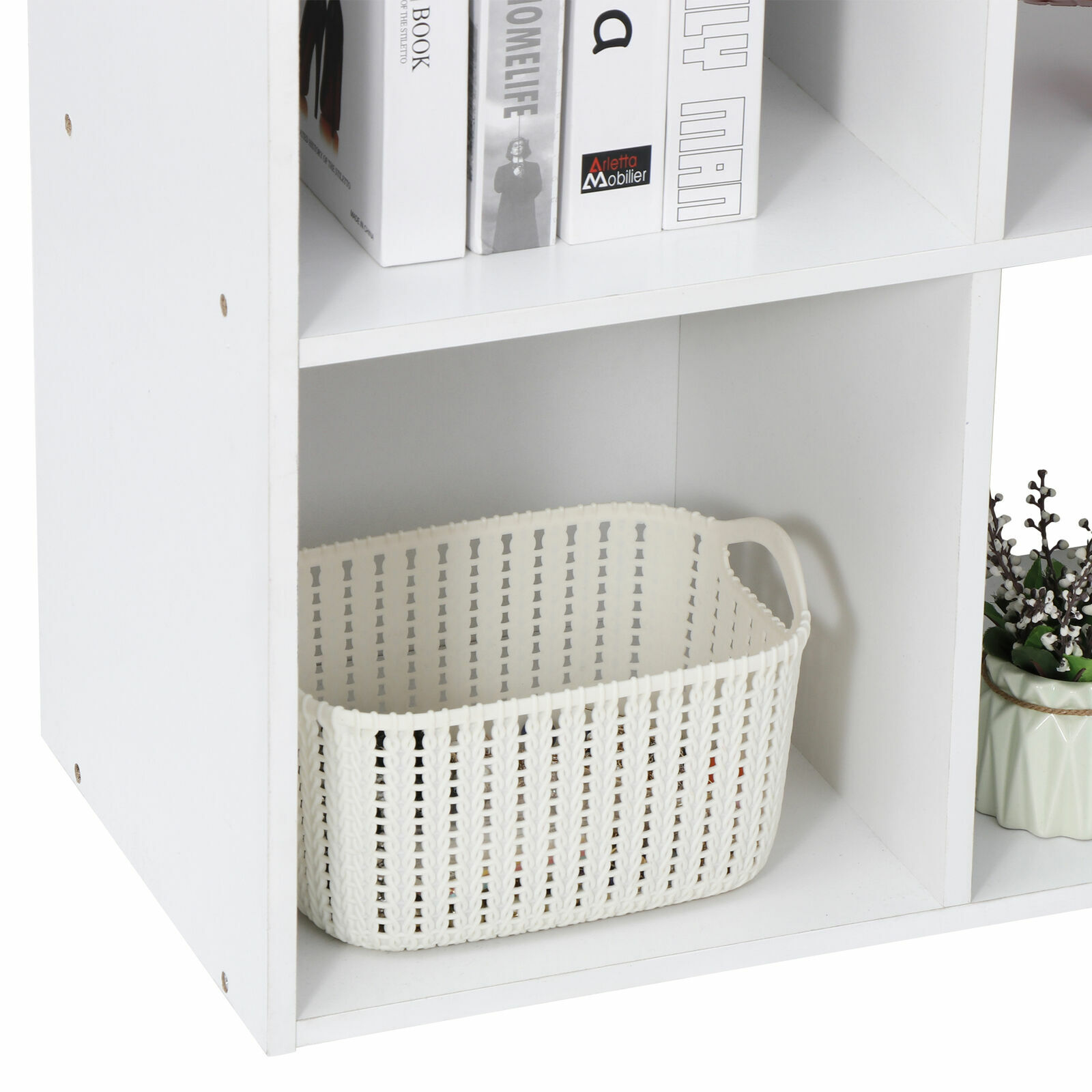 9-Cube Closet Organizer Storage Organizer Bookcase Shelving Room Office White