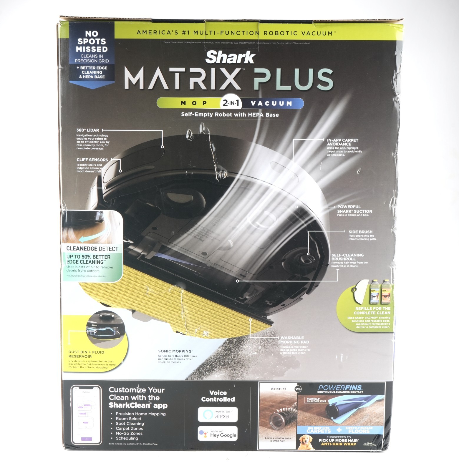 *Shark Matrix Plus 2-in-1 Robot Vacuum & Mop Self-Empty Base Sonic Mop RV2610WA
