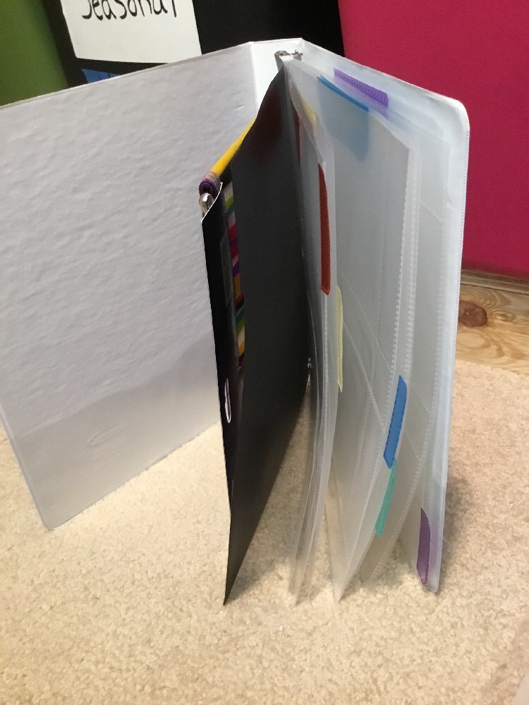 DIY 3-Ring Coupon Budget Organizer Binder Divider Tabs, Zippered Storage Pouch