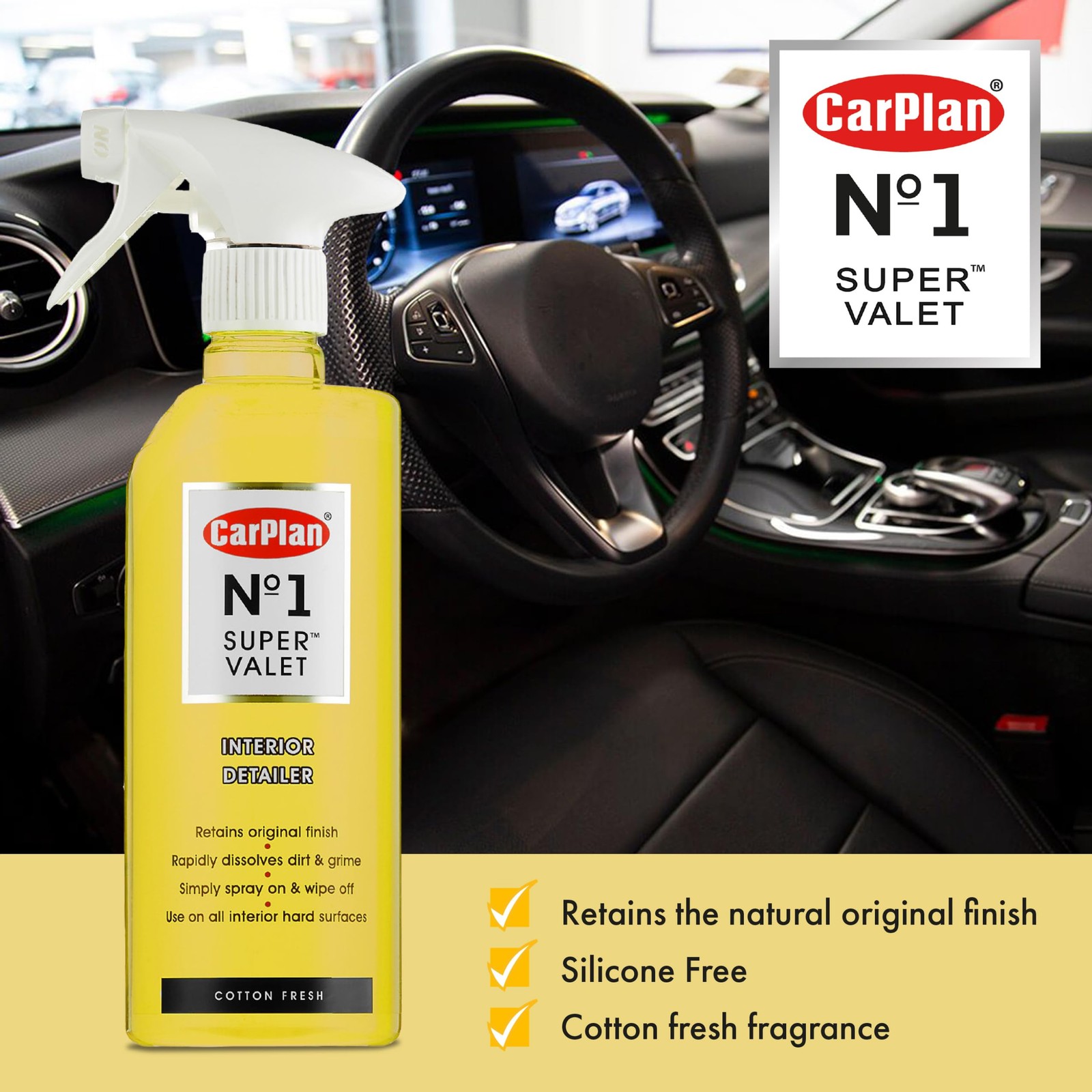 21 Fl Oz No.1 Super Valet Car Interior Cleaner for Dash Seats Vinyl