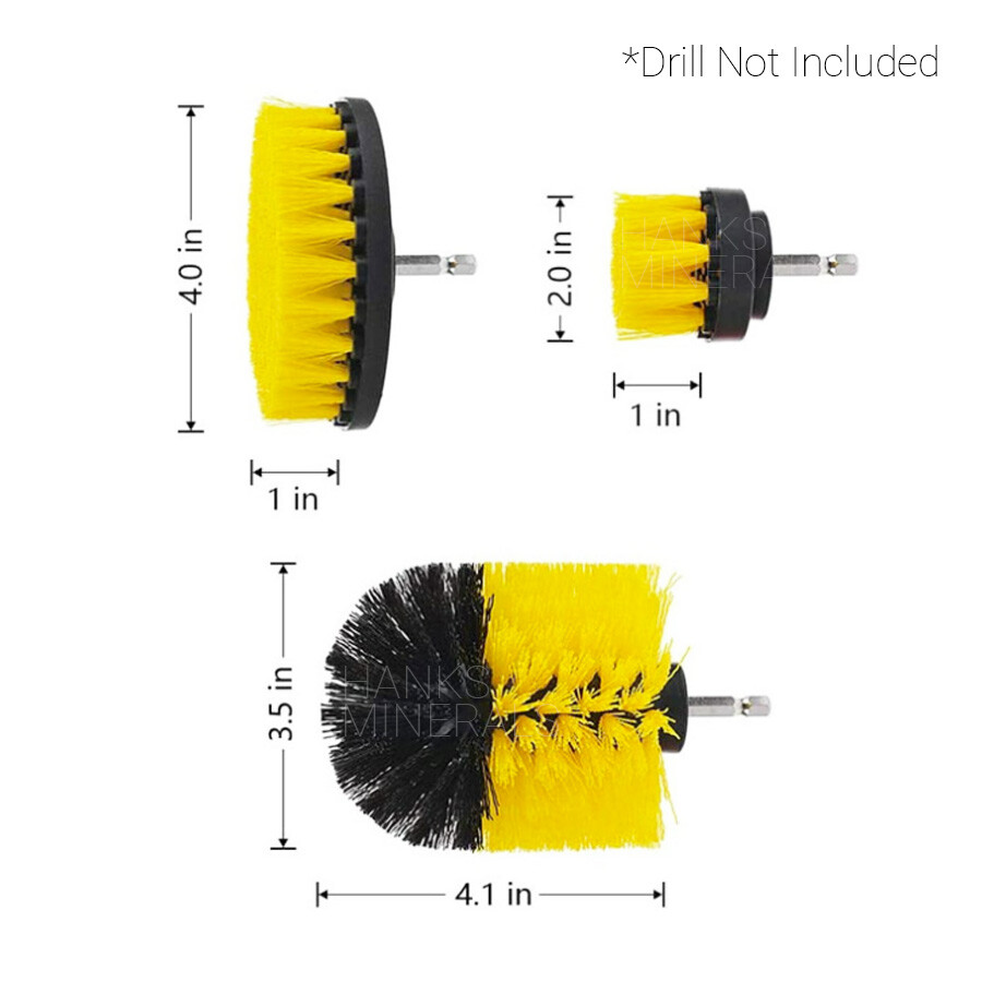 Drill Brush Set Attachment 3pcs Power Scrubber Cleaning Car Tile Grout Shower