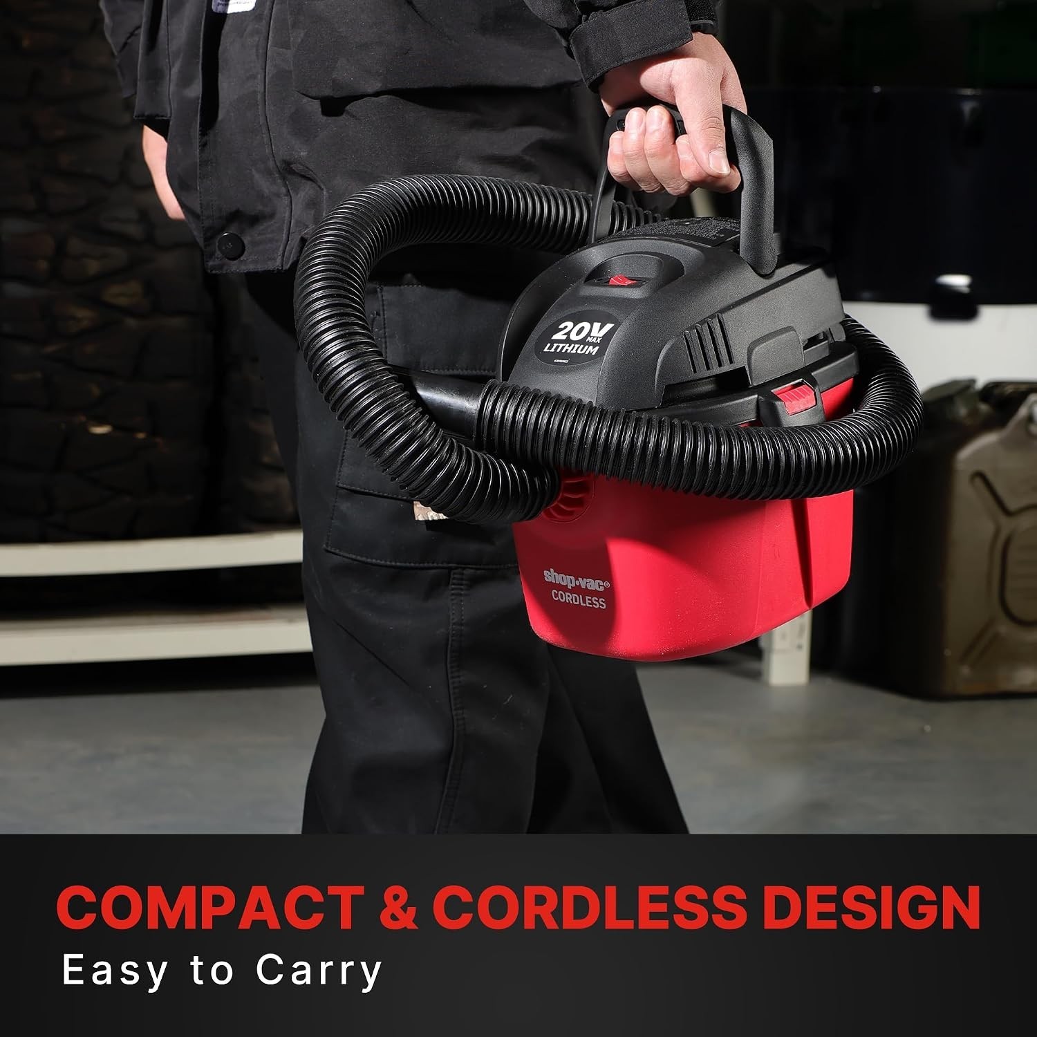 1 Gallon Cordless Wet/Dry Vac with 3-in-1 Functionality – Lightweight & Powerful