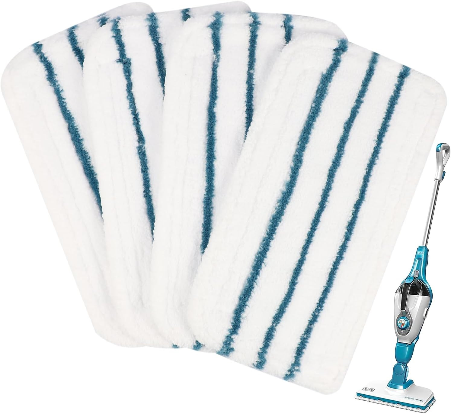4 PCS Replacement Pads Accessories Compatible with Black+Decker Steam Mop SM1600