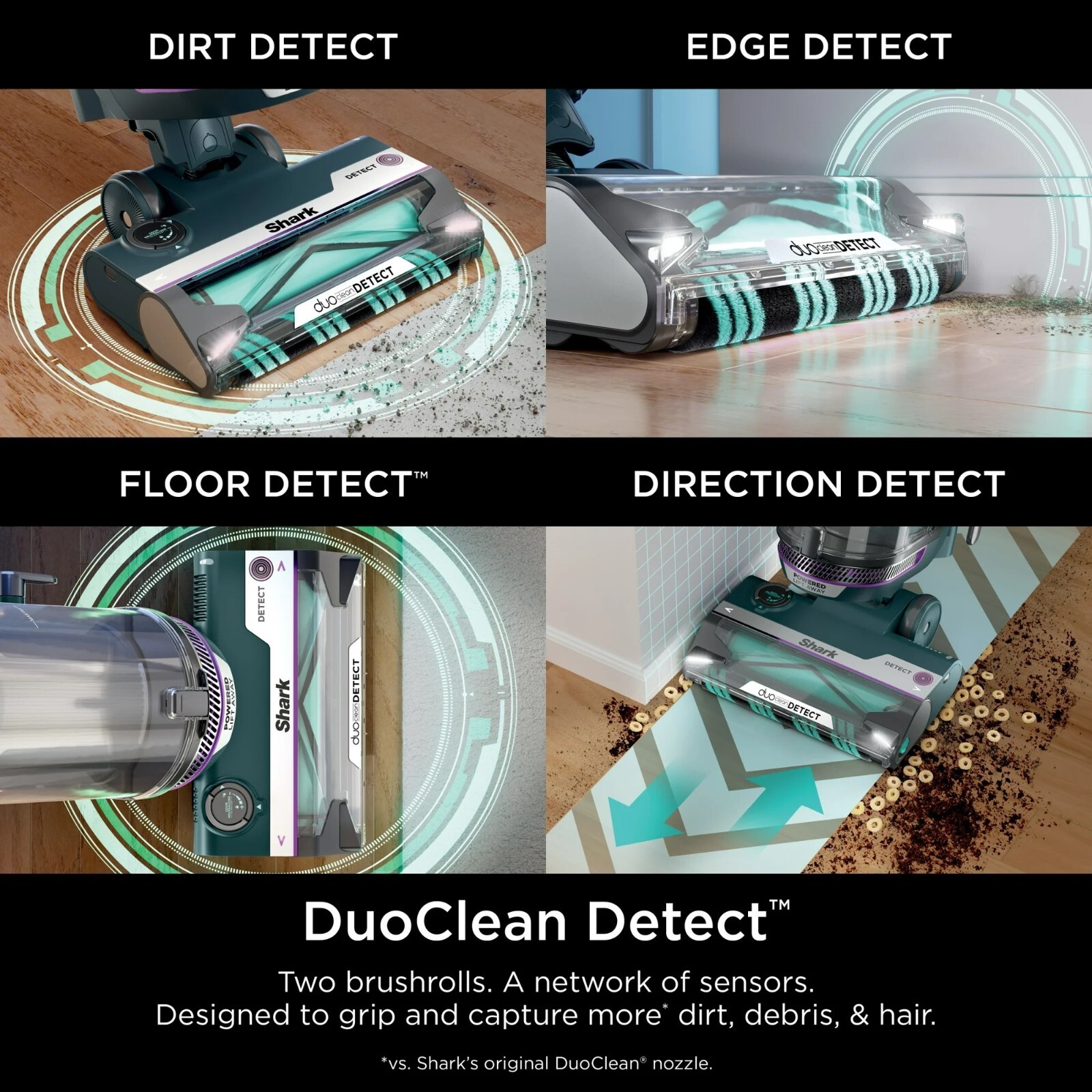 Shark POWERDETECT Upright Vacuum Self Cleaning Brushroll Duoclean Odor Powerful