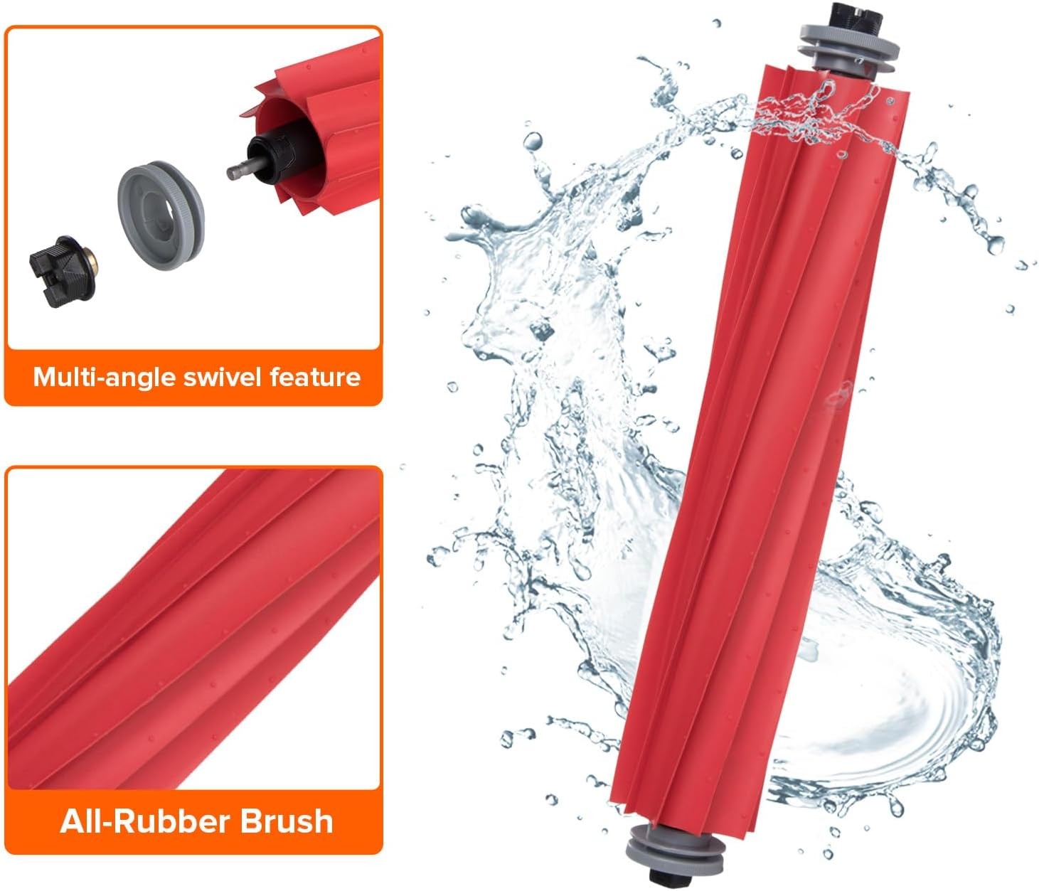 Rubber Main Brush Replacement Qrevo S Pro、Q Revo Series S7 Max Ultra QV 35A Q7