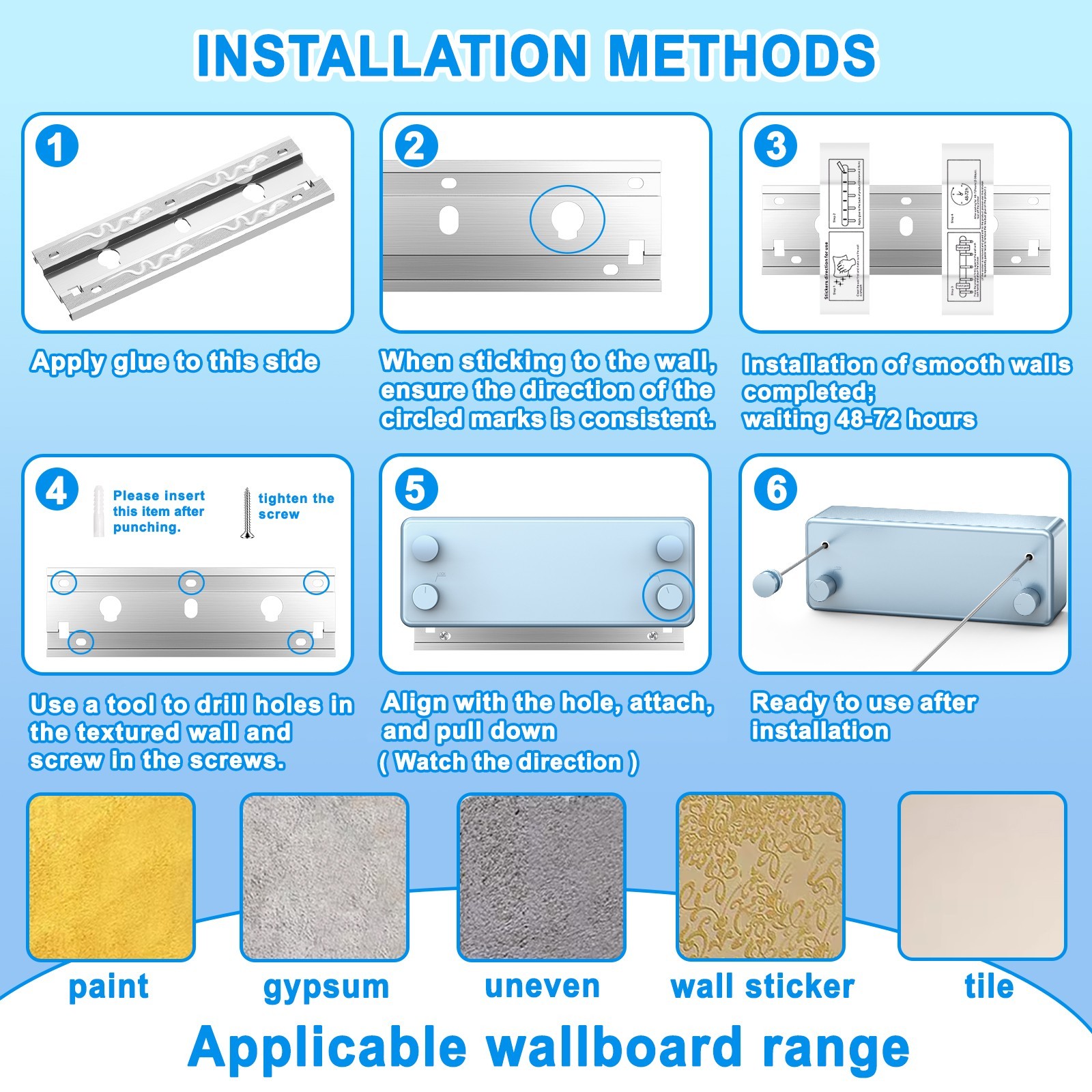 Retractable Clothesline 304 Stainless Steel 33lb Load Indoor/Outdoor Wall Mount