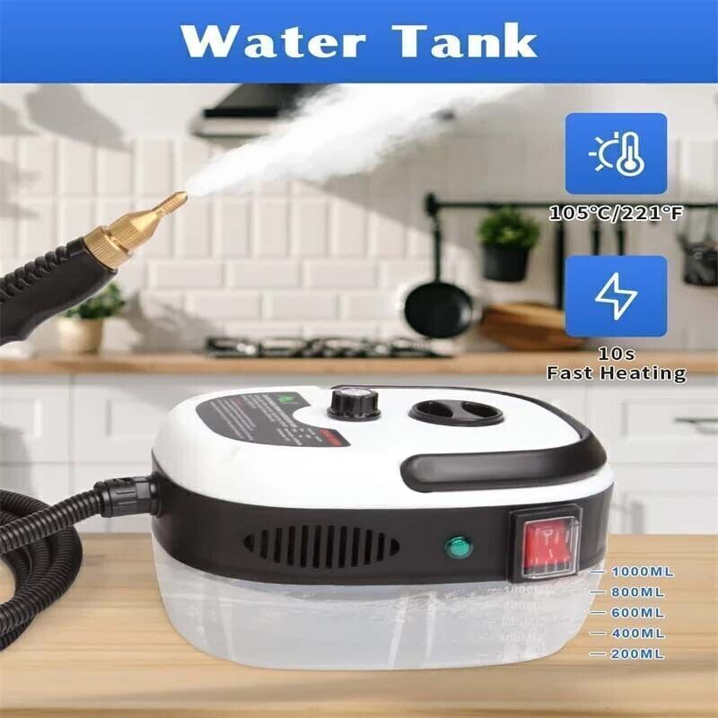 Handheld Pressurized Steam Cleaner 2500W High Temp Portable Cleaning Machine