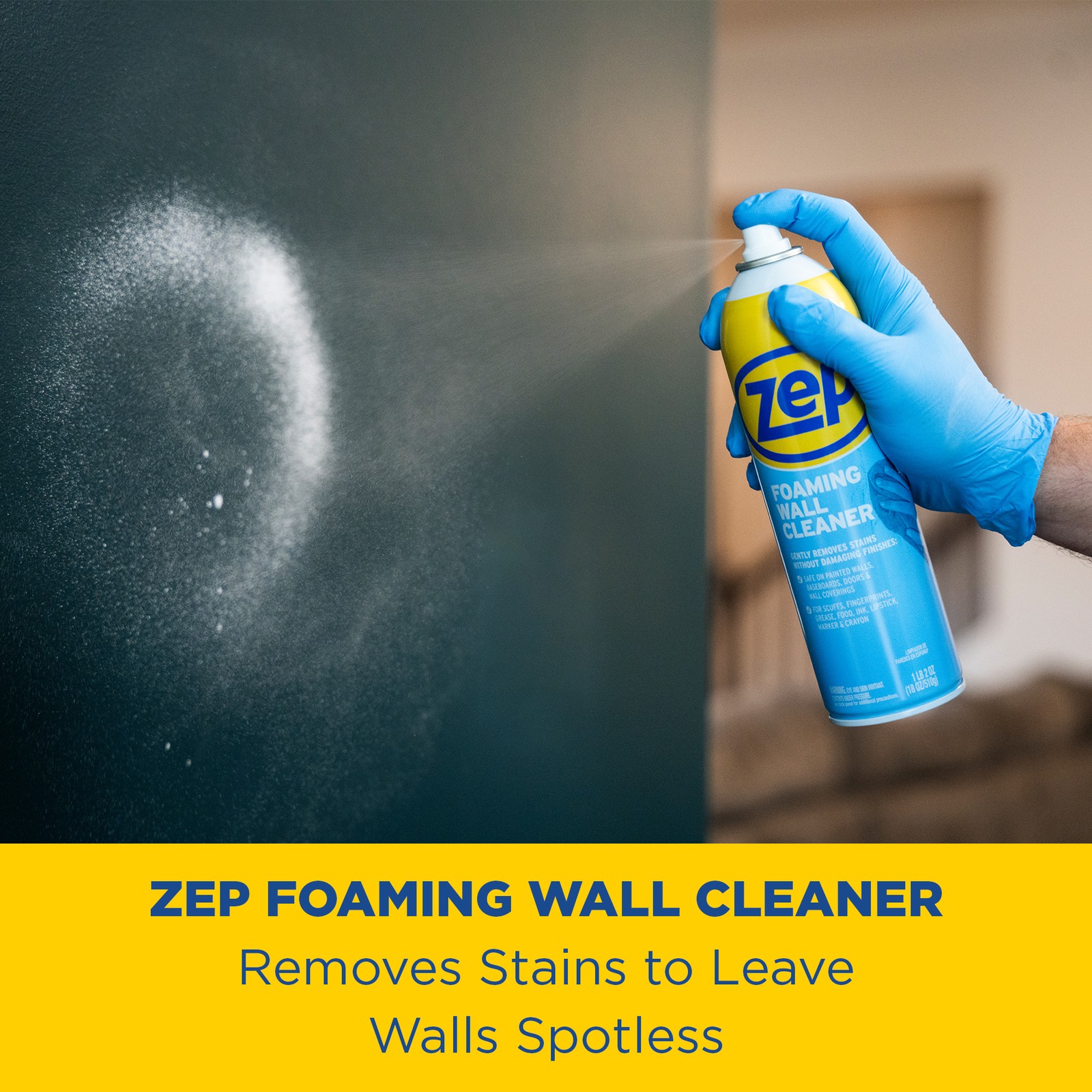 Zep Foaming Wall Cleaner – 18 oz (Case of 4) ZUFWC18 – Removes Stains Without