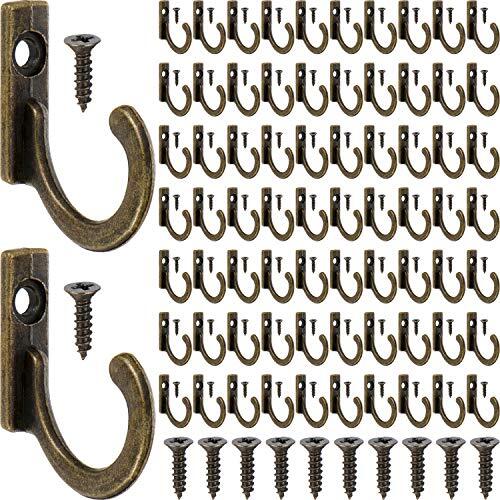 100 Pieces Key Hooks Jewelry Small Hooks Key Hanging Small Hooks Wall Mounted…