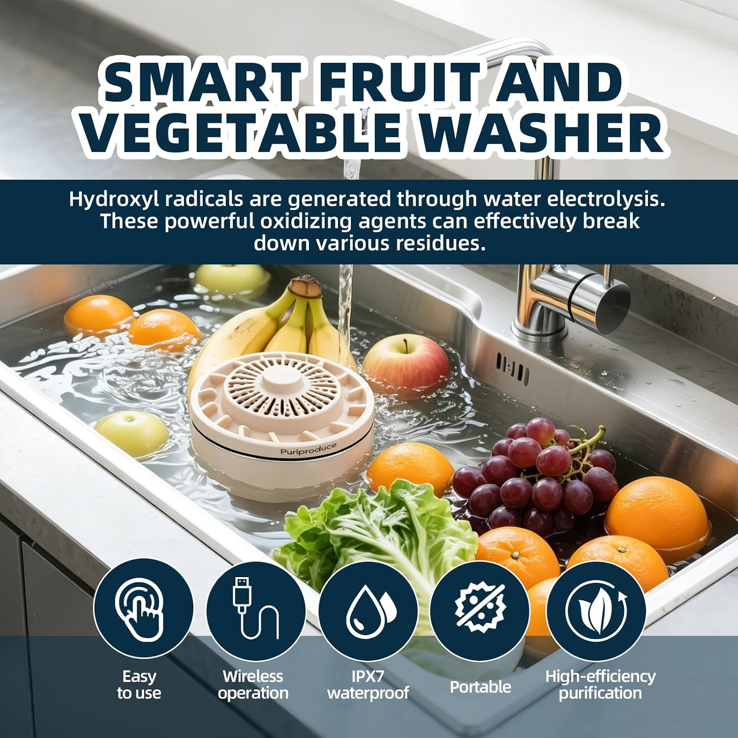 Cleaner, Portable Food Cleaner for Removing Surface Impurities, Wax & Grime, 10-