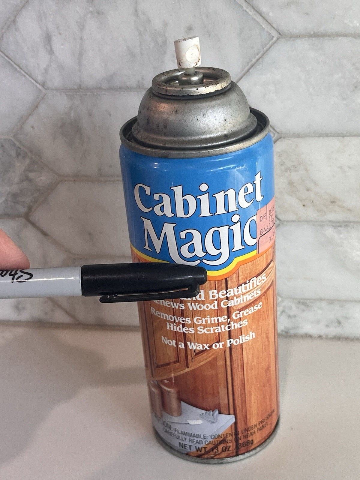 Vintage Orginal Cabinet Magic Cleaner 13 oz Aerosol Spray Can, 75% Full