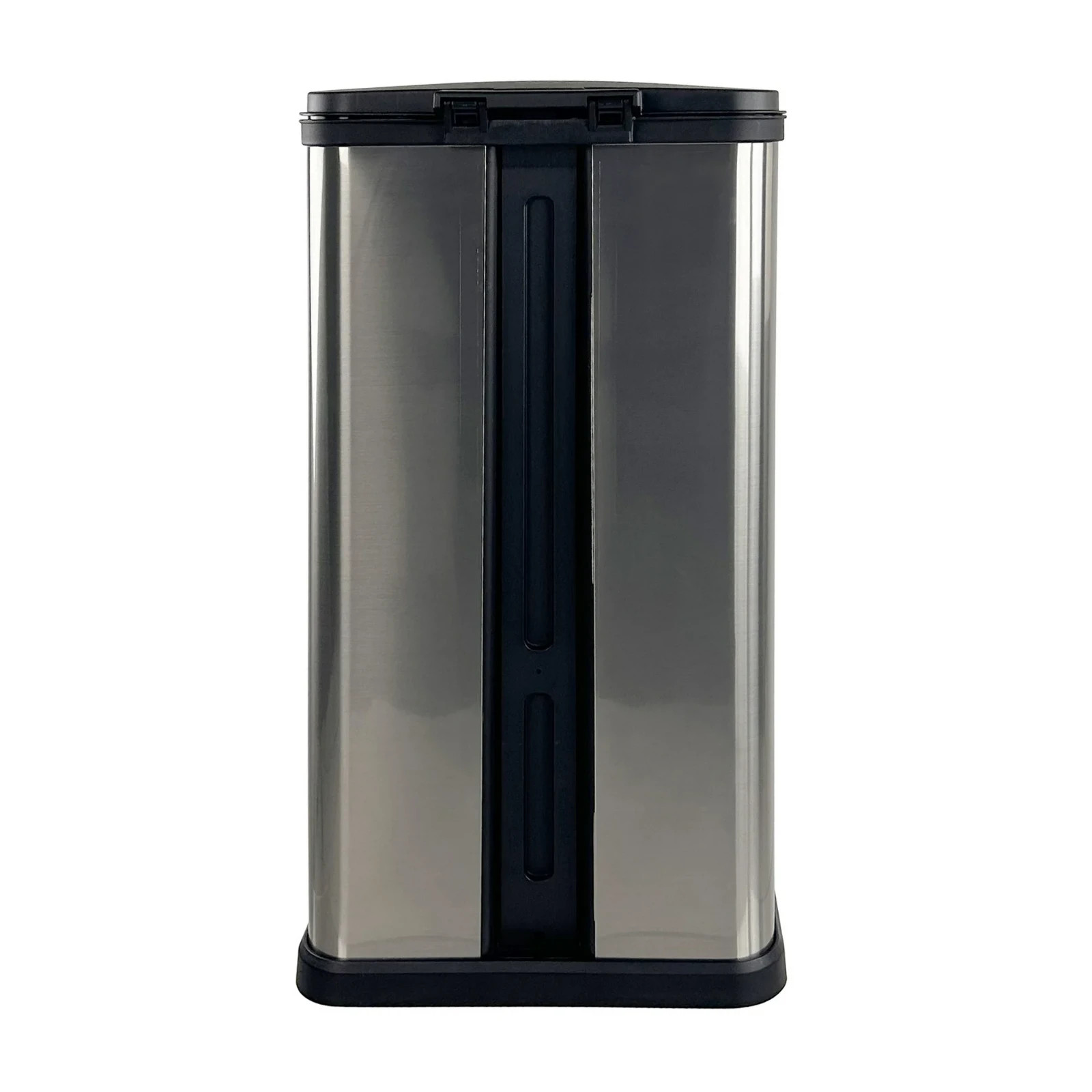Mainstays Kitchen Trash Can, 13.2 Gallon Plastic Step Garbage Bin,Lid, Silver