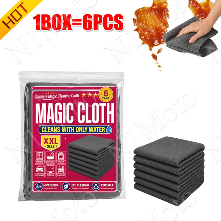 5x Genie Magic Cleaning Cloth 6-Pack,Microfiber Cleaning Cloths,Reusable ~20%OFF