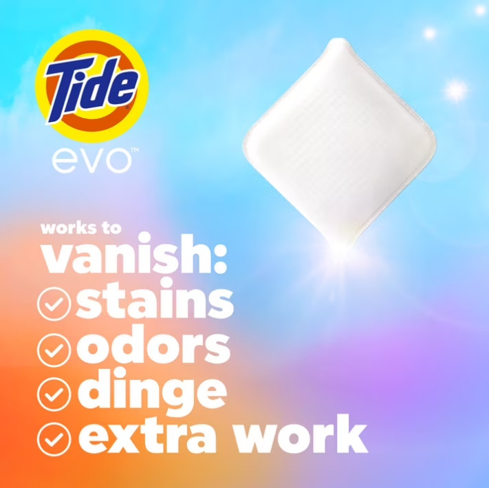 2 PACK Tide Evo Laundry Detergent Tiles, Original Tide Scent, 42 Count PACK