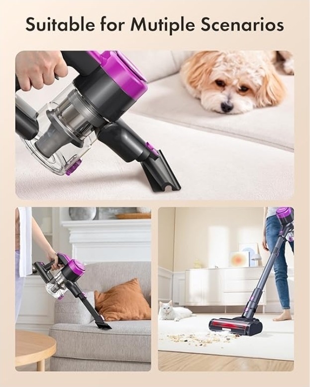 Dezkly Cordless Vacuum Cleaner, 8 in 1 Lightweight Stick Vacuum.