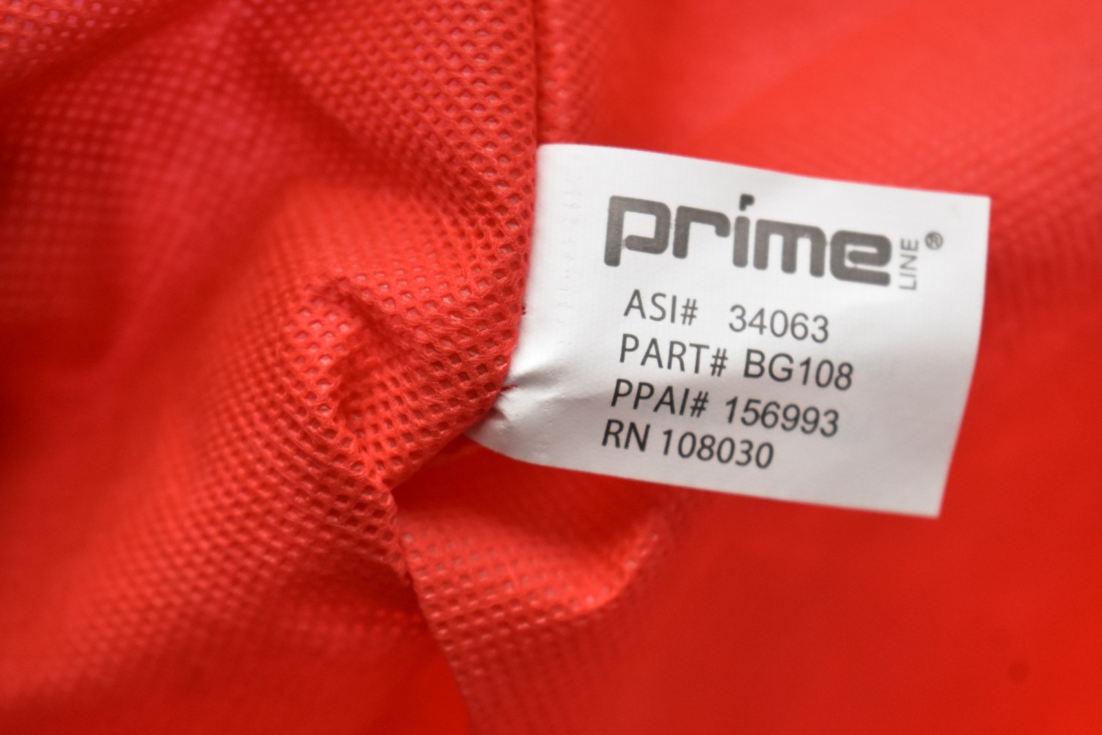 Lot of 11 Prime Line Standard Non Woven Tote Bags Red BRANDED 16″ x 12″ x 6″