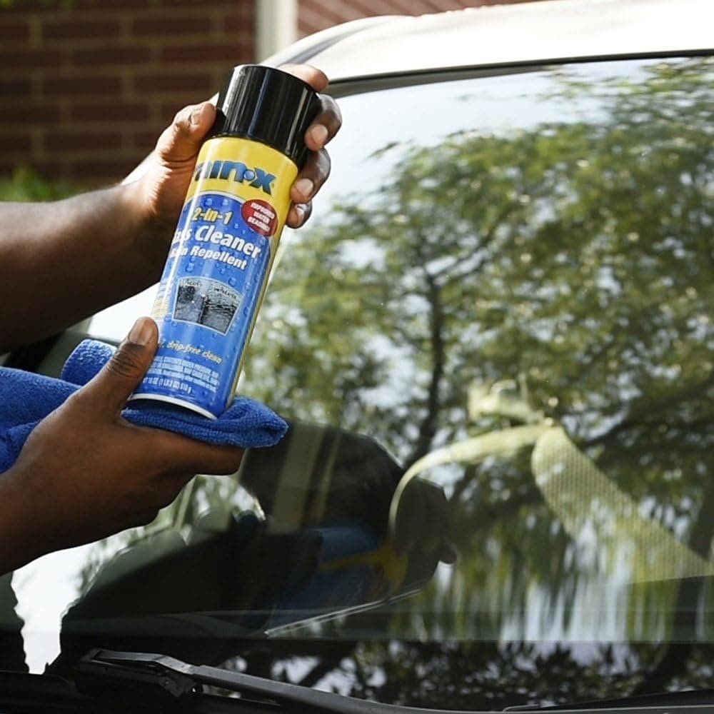 (4 Pack) Rain-X 2 in 1 Glass Cleaner & Rain Repellent Aerosol 18 oz 5080233W New