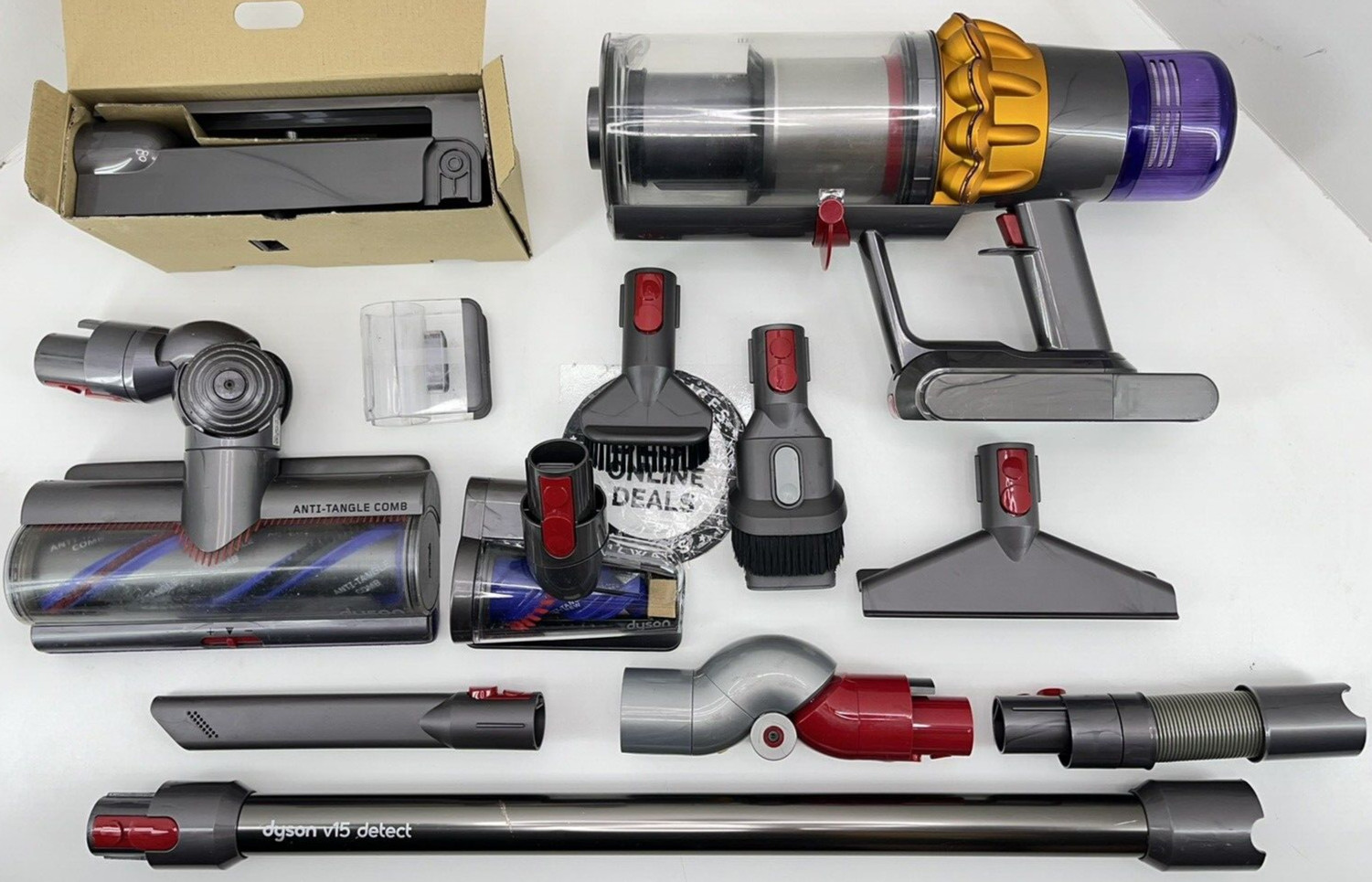 Dyson V15 Detect Cordless Stick Vacuum Cleaner Set – Yellow/Iron 0250