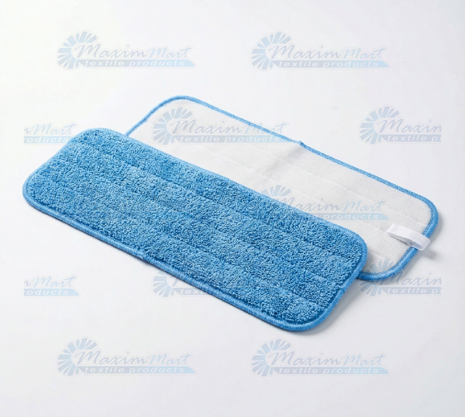 18” Microfiber Looped Flat Mop Set, 400GSM, Pro Grade, (1 Handle/1 Frame/2 Pads)