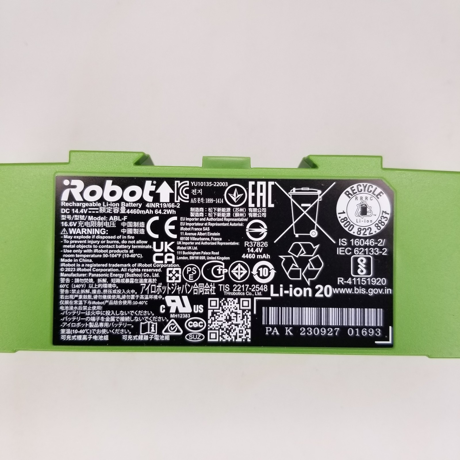 OEM j9 j9+ Roomba ABL-F Battery j6 j7 i6+ i7+ j8 4460 mAh Combo j7
