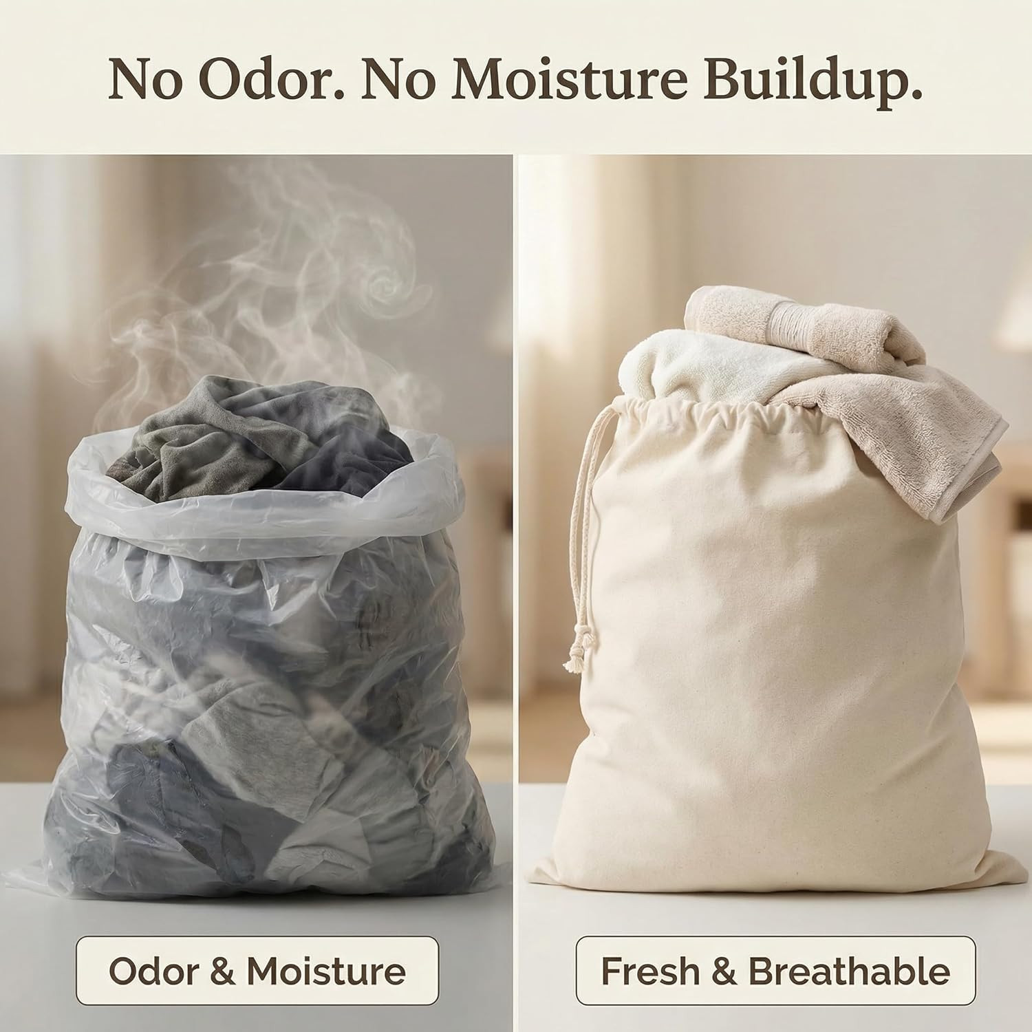 Laundry Bags 2-Pack 28”X36″ Extra-Large Cotton Canvas Heavy Duty