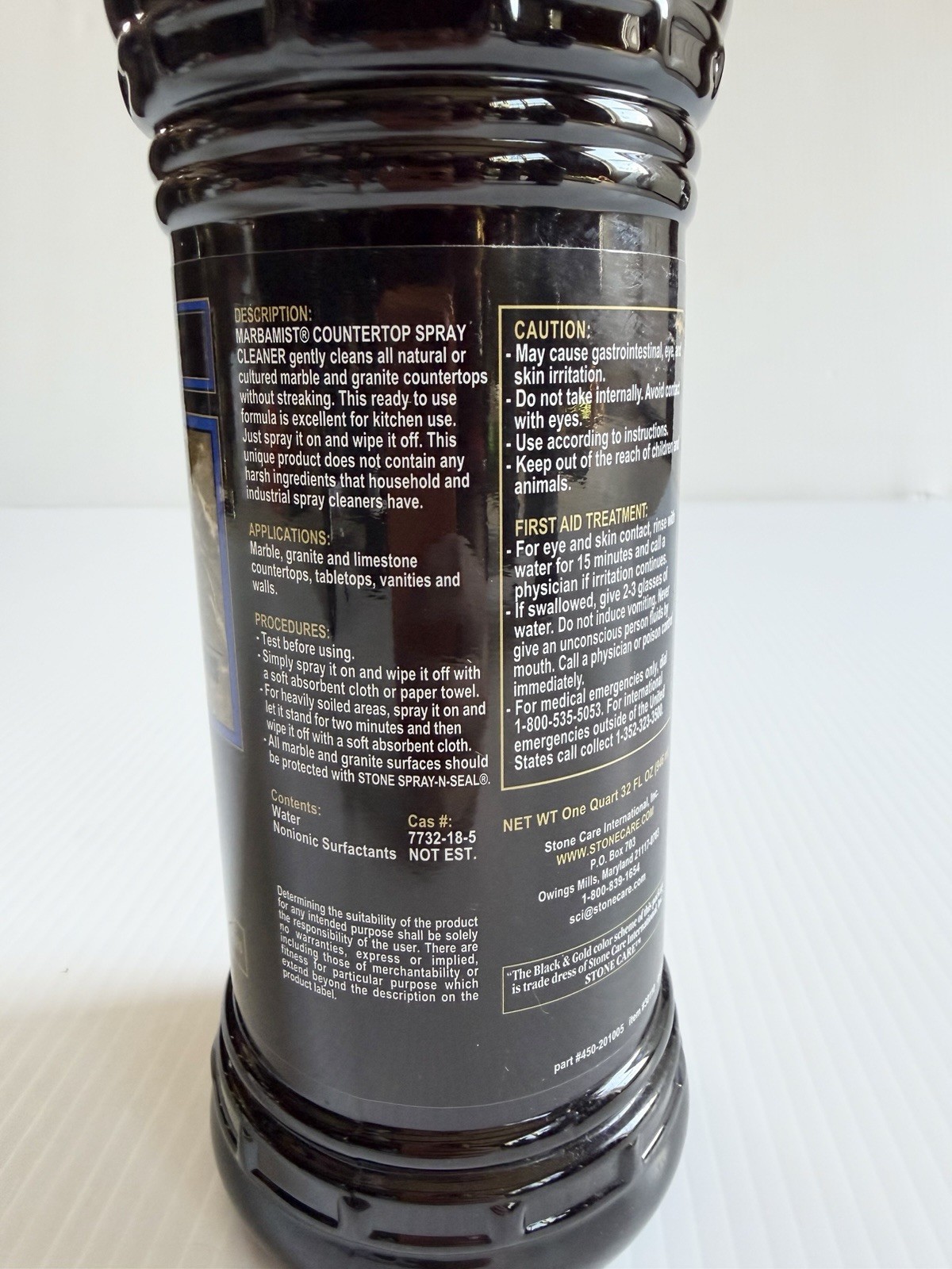SCI Marbamist Stone Countertop Spray Cleaner Marble & Granite 32oz 1 Quart