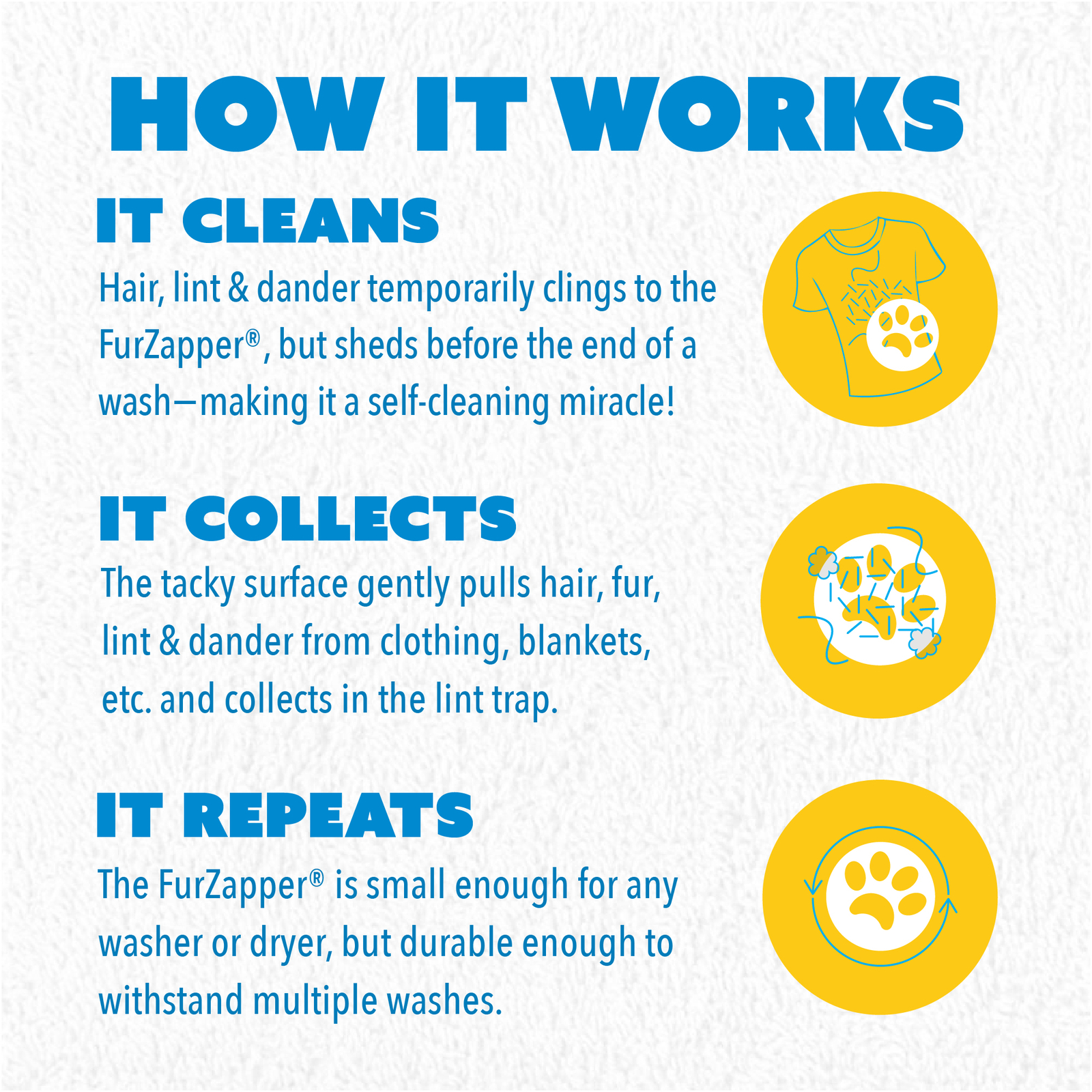 FurZapper Pet Hair Remover 4 count