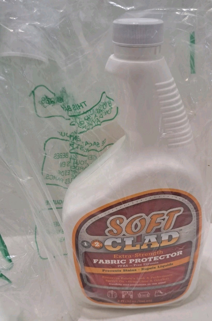 SOFT CLAD Extra Strength Fabric Protector 32oz Bottle PFAS-Free Formula NEW