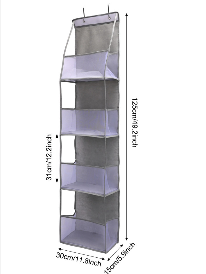 1pc 4 Layer Over The Door Hanging Organizer Cosmetics Storage – NEW