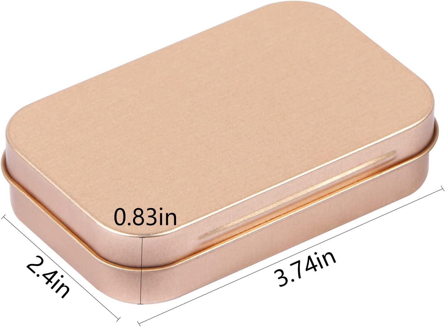 Metal Hinged Tin Box Container Mini Portable Small Storage Kit with Lid 3 Pcs