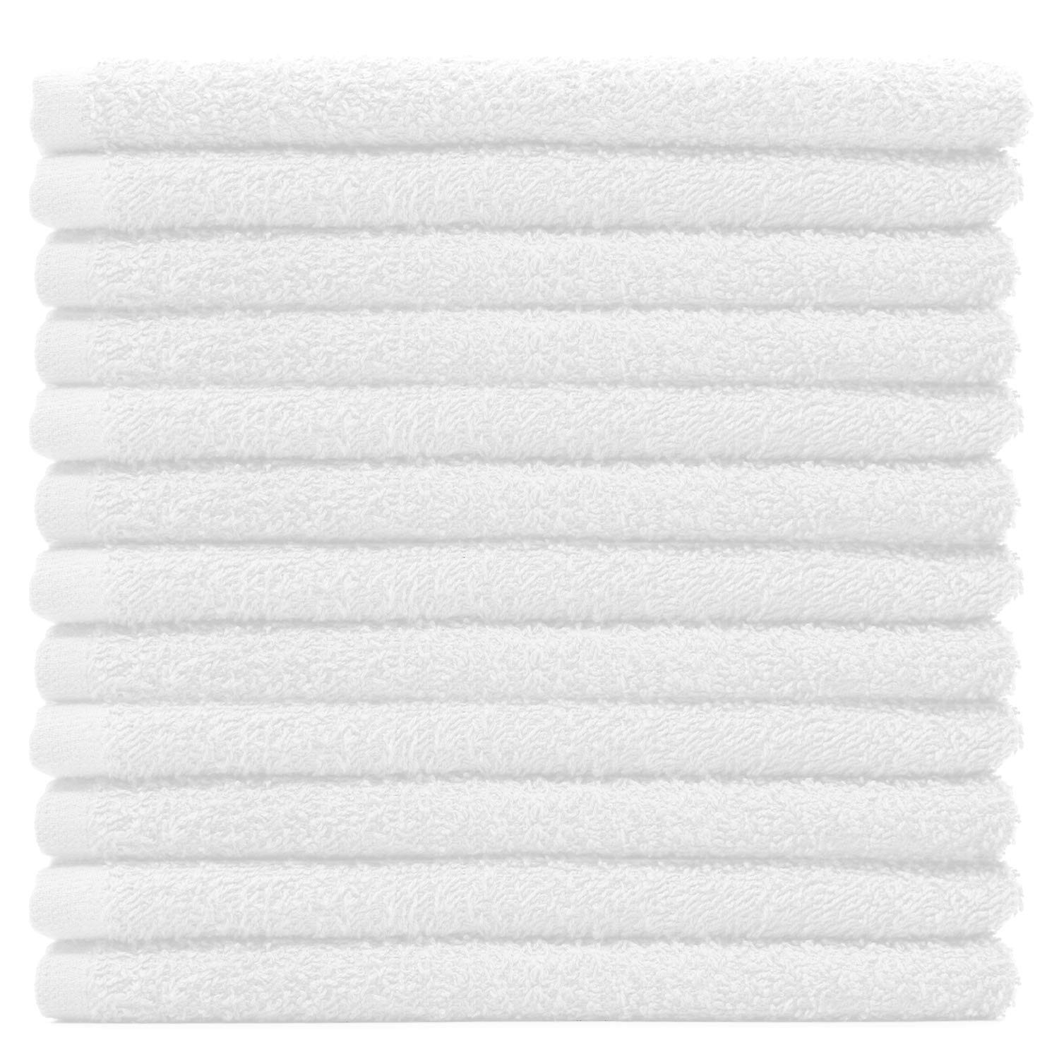 100% Cotton Bar Mop Kitchen Towels, 16×19 inches, Pack of 12, 350 GSM, White …