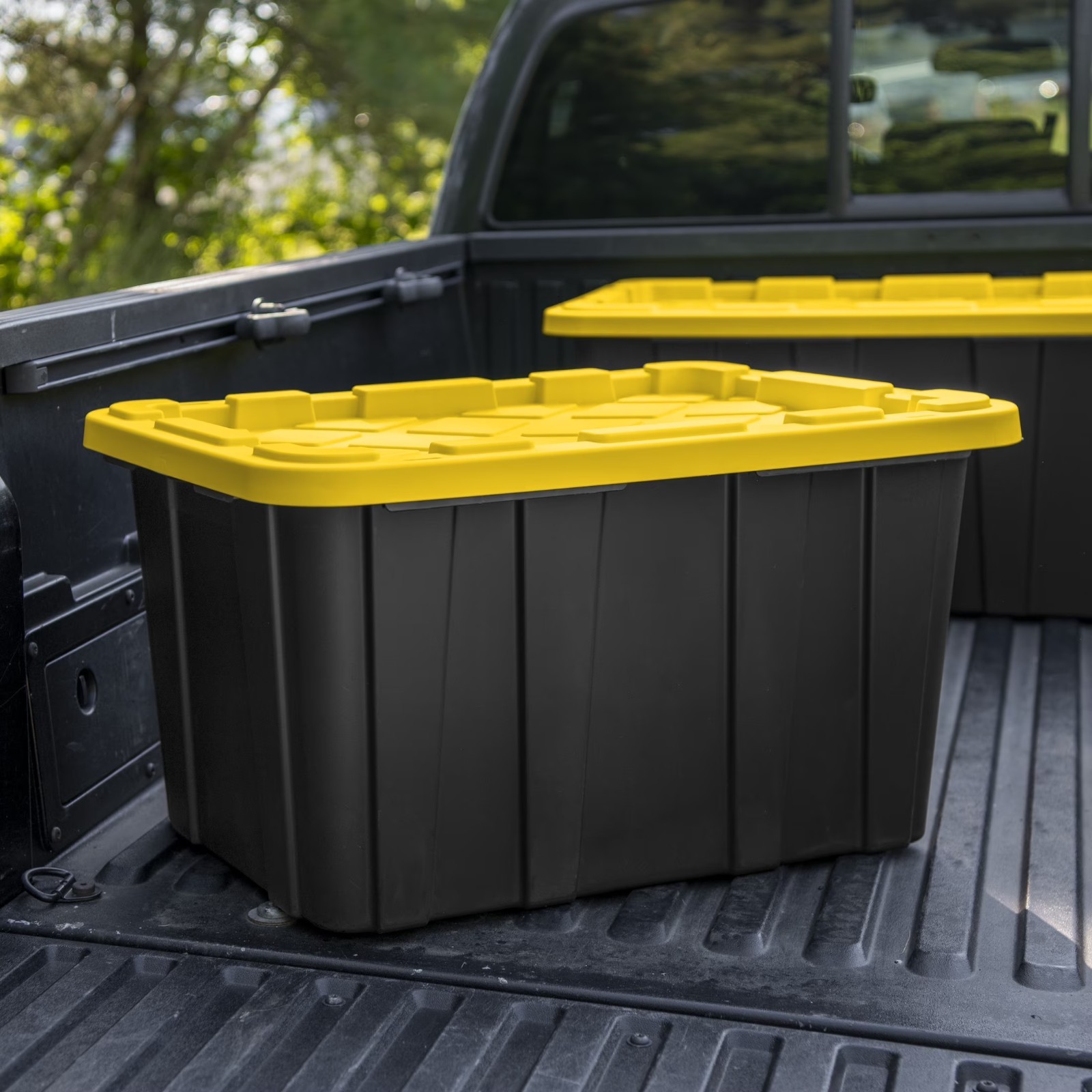 Sterilite Large Storage Bin, 27 Gallon Durable Plastic Storage Tote with Snap-On