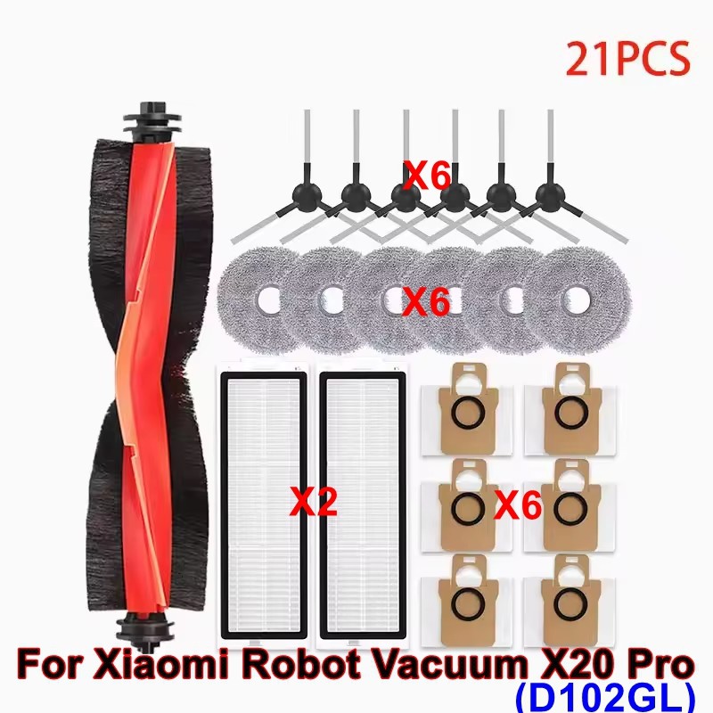 Main Roller Side Brush Filter Replacement For Xiaomi X20 Pro (D102GL) Vacuum lot