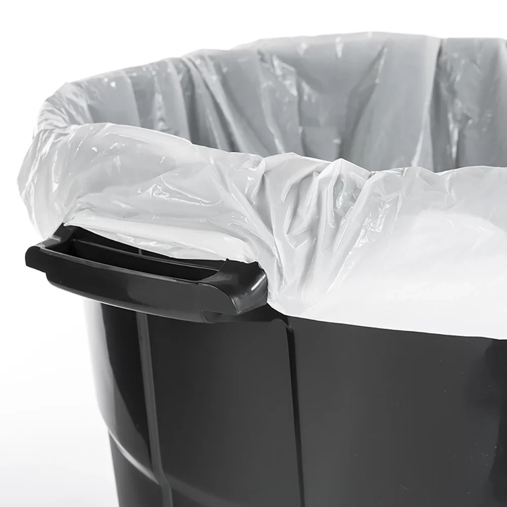 Hyper Tough 20 Gallon Heavy Duty Plastic Garbage Can w Lid Black
