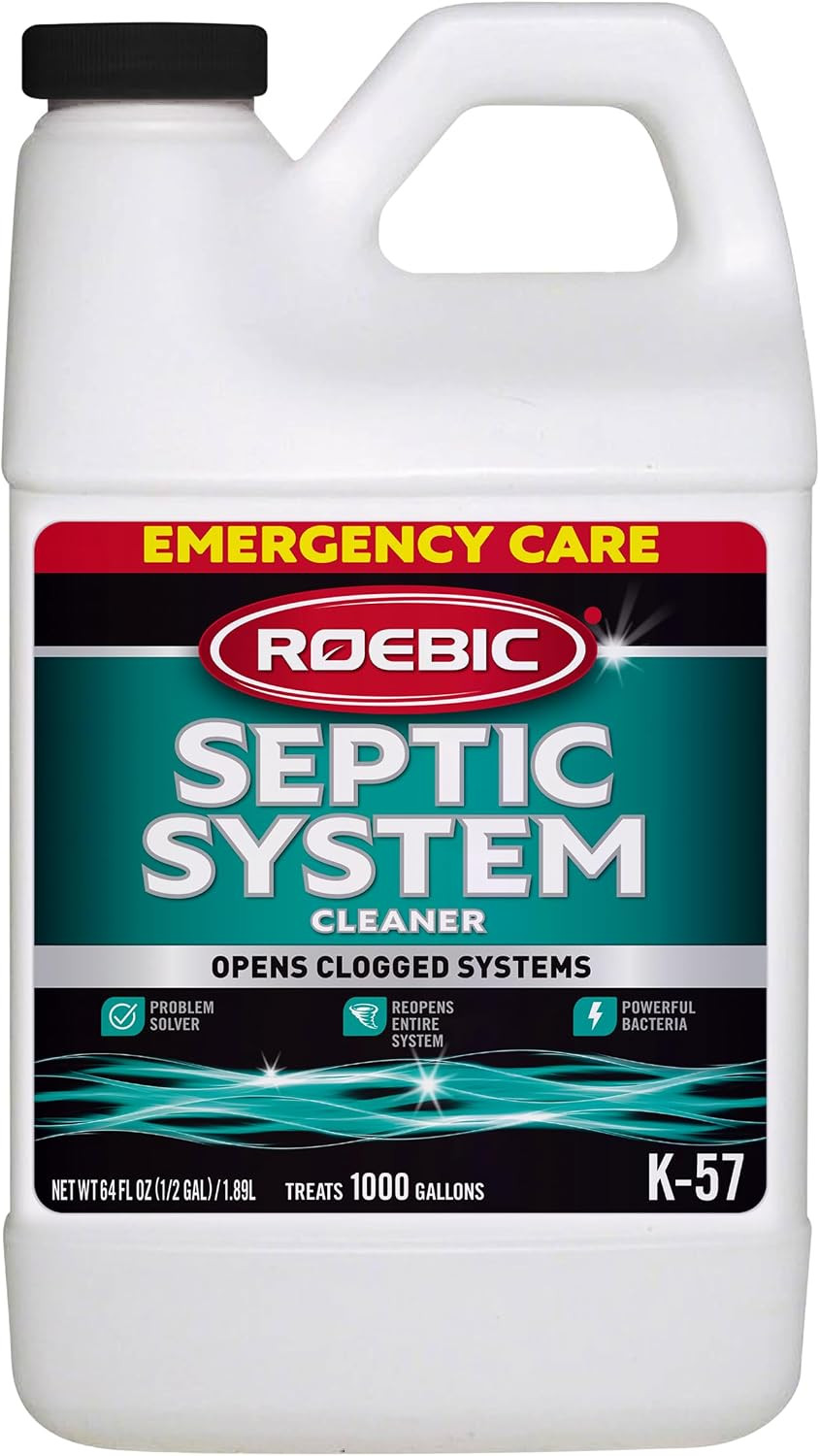 K-57-H K-57-H-3 Septic System Treatment: 1/2 Gallon, Clears Clogs, Restores F…