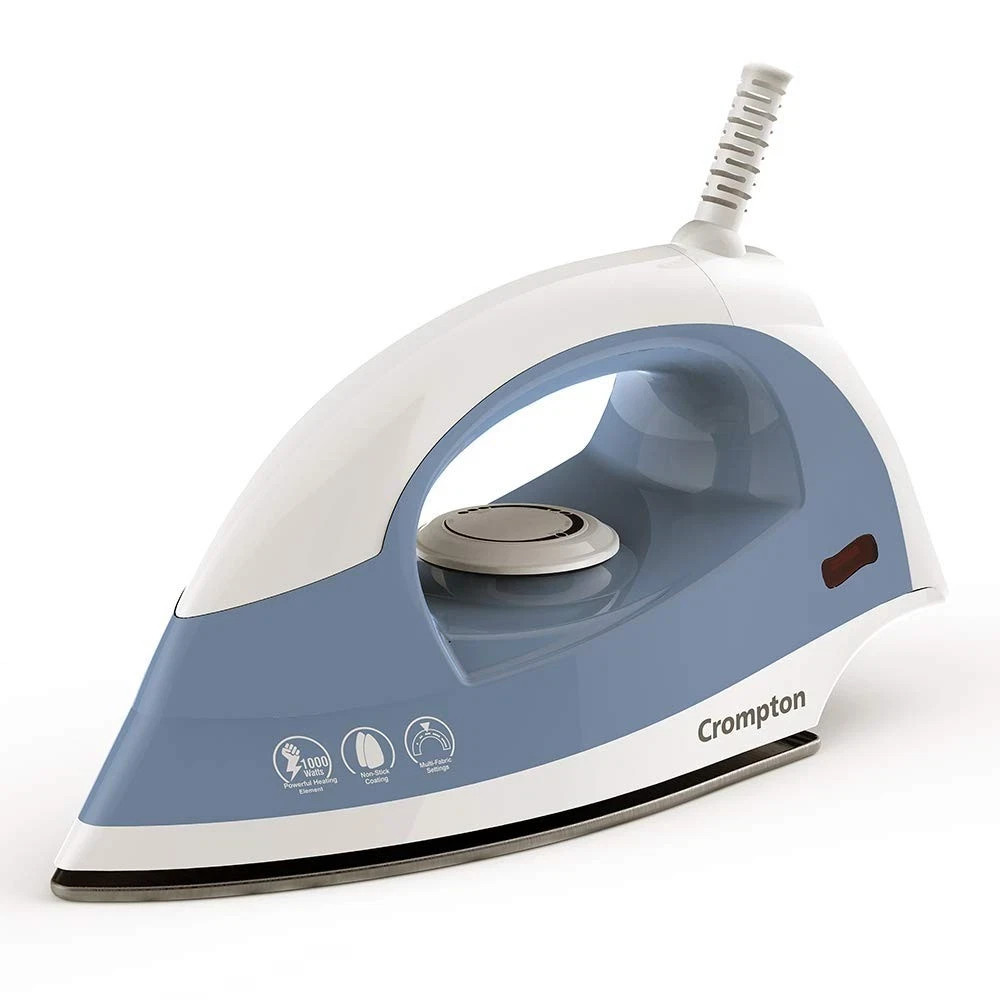 Crompton Brio 1000-Watts Dry Iron with Weilburger Coating 220V