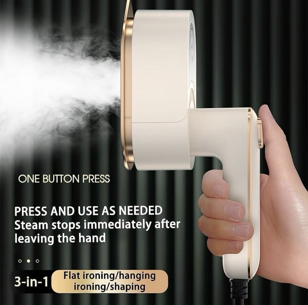 Garment Steamer Portable Travel Clothes Iron 3-in-1 Wrinkle Remover New