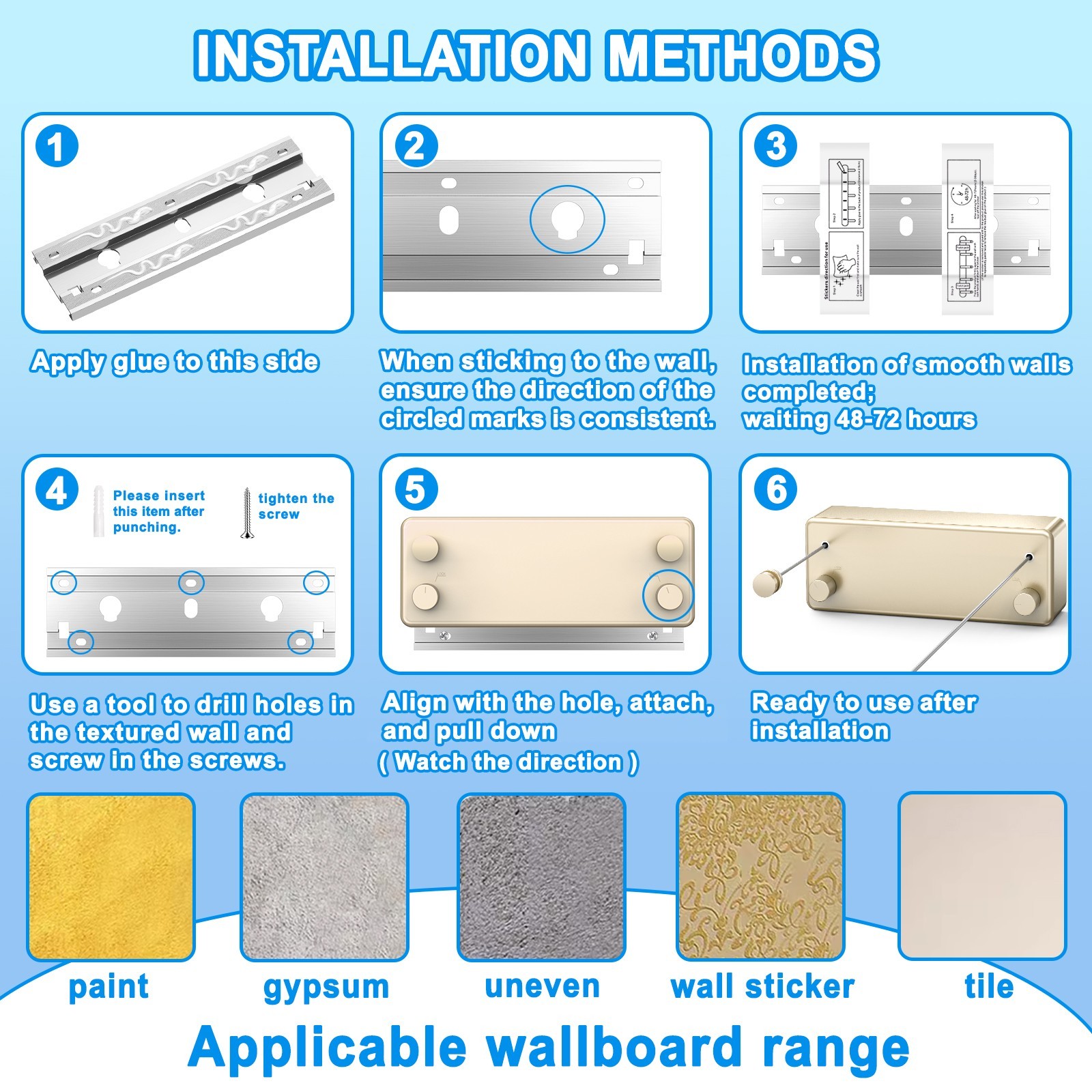 Retractable Clothesline 304 Stainless Steel 33lb Load Indoor/Outdoor Wall Mount
